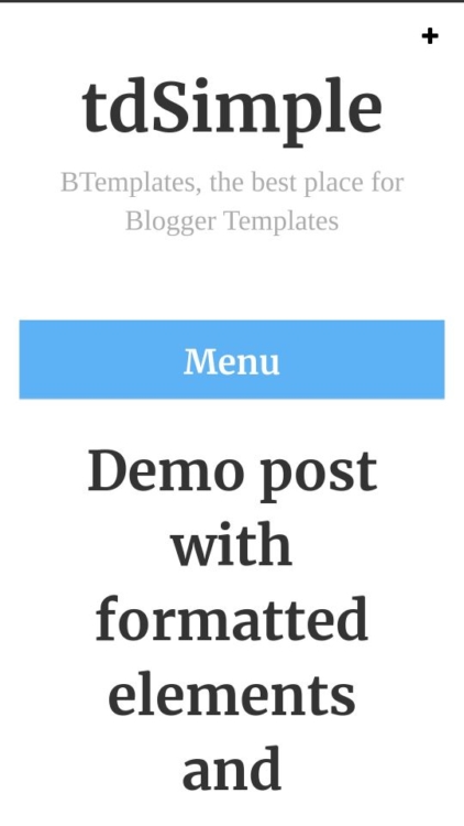 tdSimple Blogger Template - BTemplates