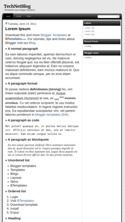 TechNetBlog Blogger template - BTemplates