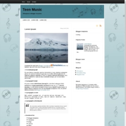 Teen Music Blogger Template