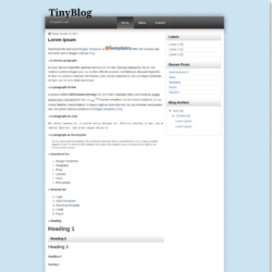 TinyBlog Blogger Template