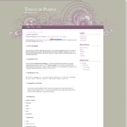 Touch of Purple Blogger Template