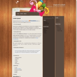 Tropical Cocktail Blogger Template