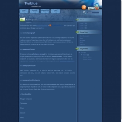 Twiblue Blogger Template