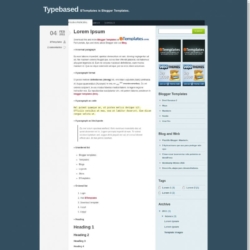 Typebased Blogger Template