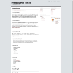 Typographic Times Blogger Template