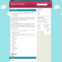 Under the Clouds Blogger Template