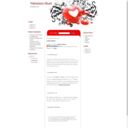 Valentines Heart Blogger Template
