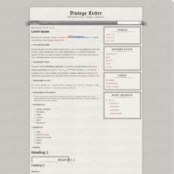 Vintage Letter Blogger Template