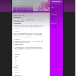 Violet Ornament Blogger Template