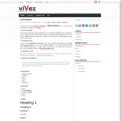 Vivex Blogger Template