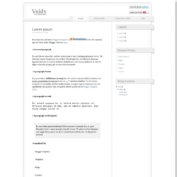 Voidy Blogger Template