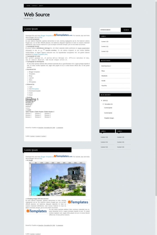 Web Source Blogger Template - BTemplates