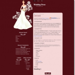 Wedding Dress Blogger Template