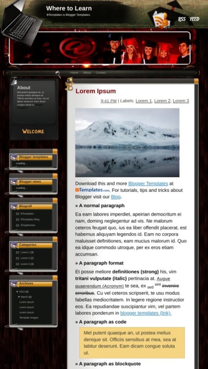 Where to Learn Blogger Template - BTemplates