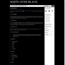 White over Black Blogger Template