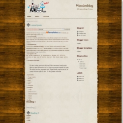 Wonderblog Blogger Template