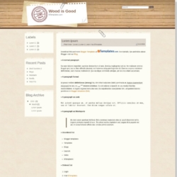 Wood is Good Blogger Template