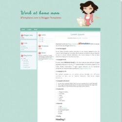 Work at Home Mom Blogger Template