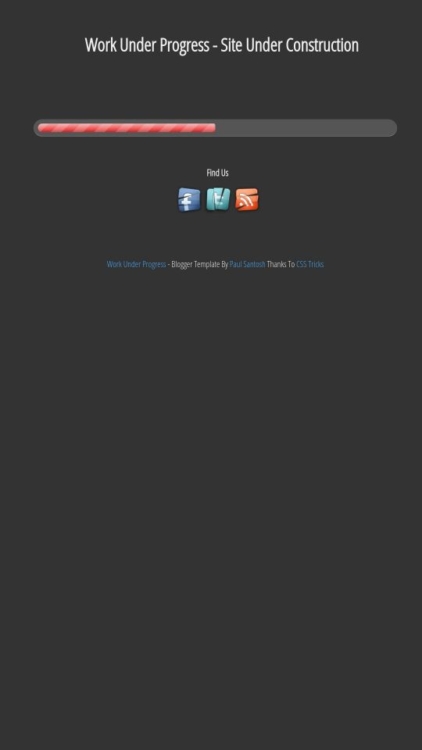 Work Under Progress Blogger Template - BTemplates