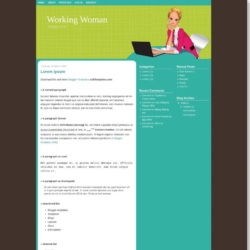 Working Woman Blogger Template