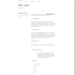 Wu wei Blogger Template