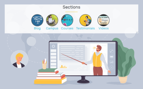 LMS Education Blogger Template BTemplates